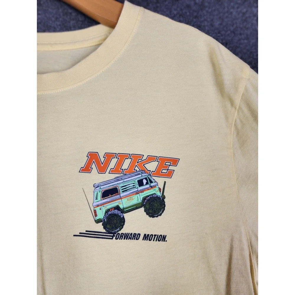 Nike Sole Rally 500 Graphic Tee Mens‎ Large Pale Yellow Monster Van T-Shirt L